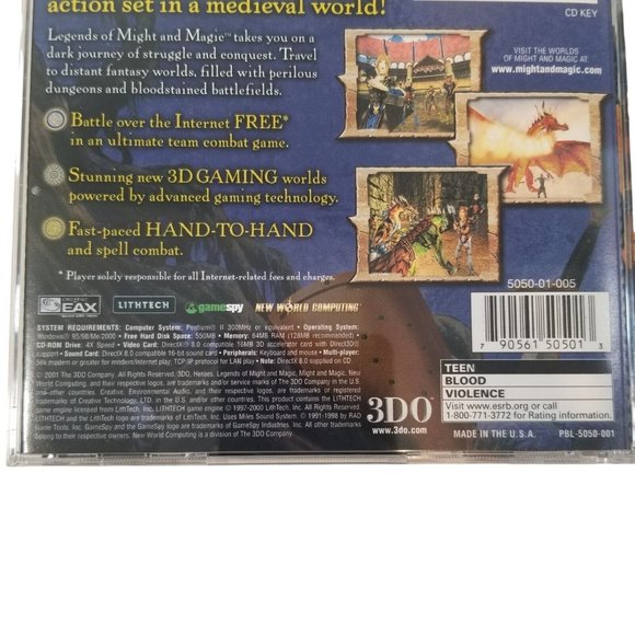 Legends of Might & Magic PC Game 3DO Video Game Big Box 2001 Medieval CD Rom - Picture 11 of 11